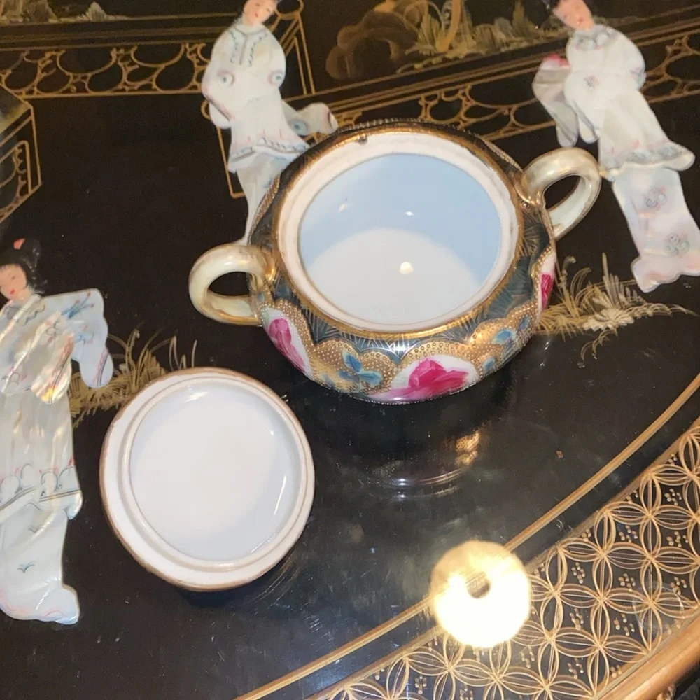 Vintage Nippon Hand Painted creamer with lid - Picture 3 of 7